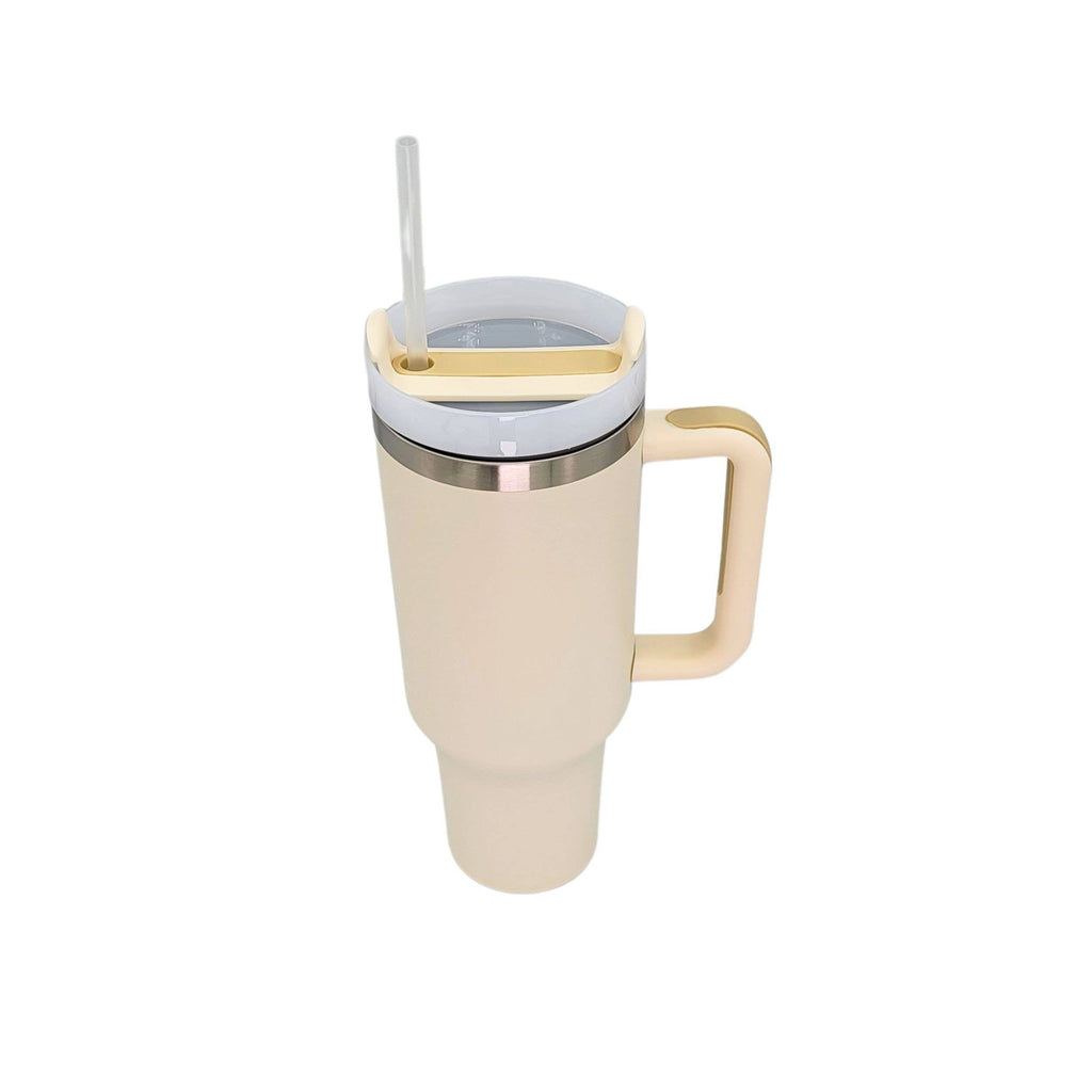40 Oz. My Dog And I Handled Insulated Tumbler With Straw: Black - The Dog Shop