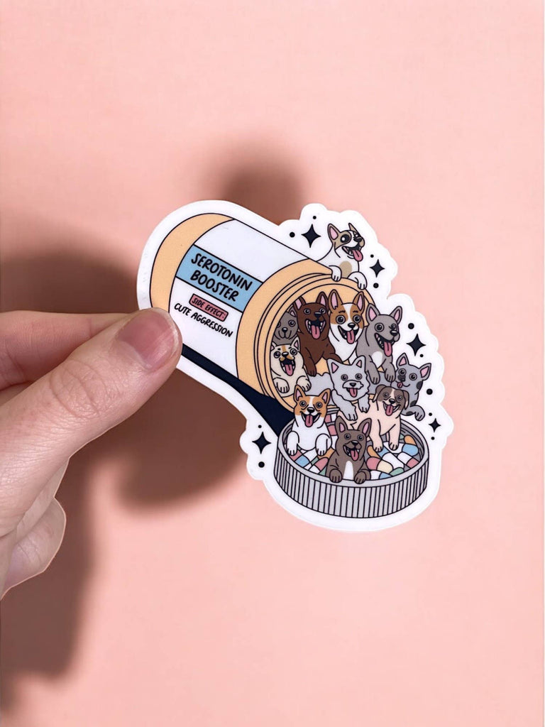 "Serotonin Booster" Dog Sticker - The Dog Shop