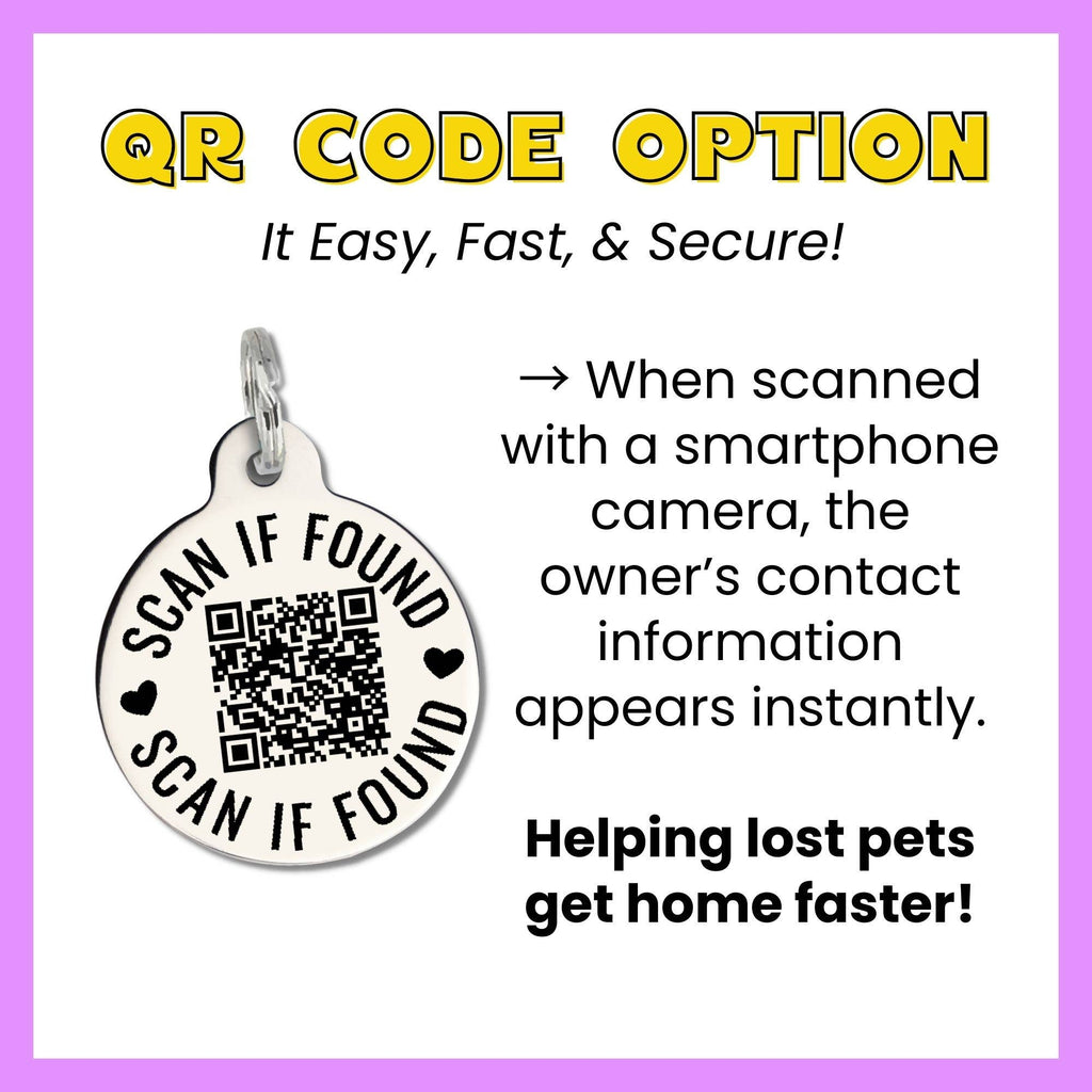 Adventure Dog ID Tag Personalize - Big Sticker Energy : Large / Engraved QR Code - The Dog Shop