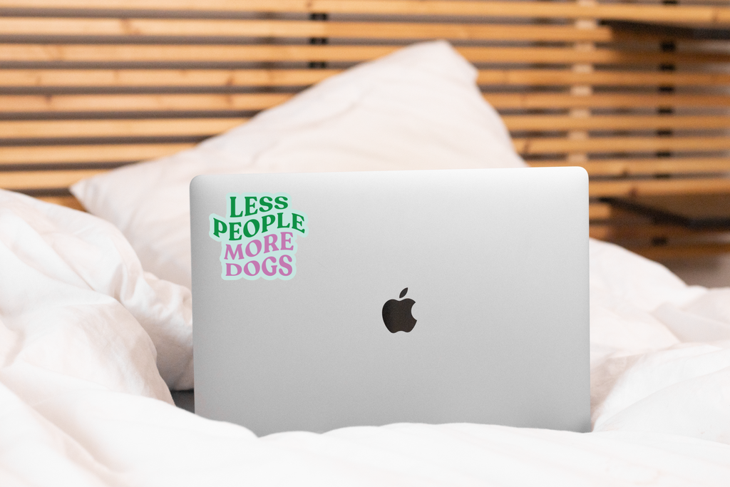 Less People More Dogs Sticker - The Dog Shop