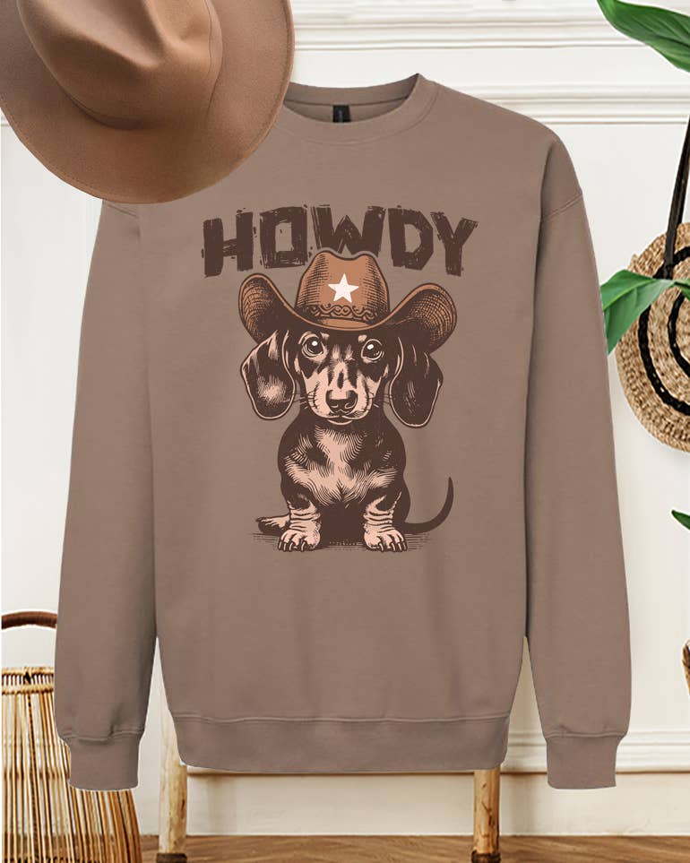 Howdy Dachshund Sweatshirt - The Dog Shop