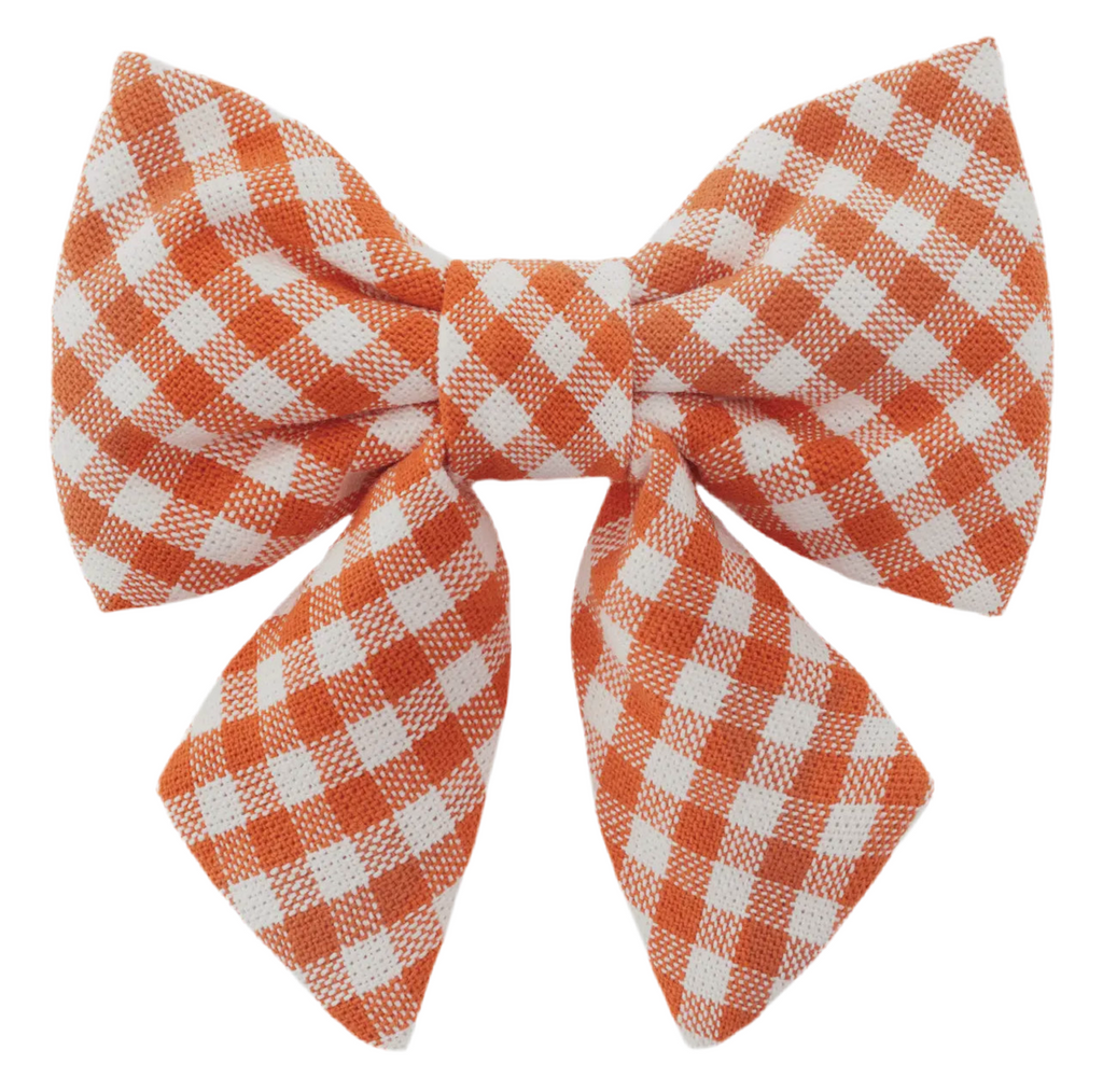 The Foggy Dog Lady Bow - Cider Gingham - The Dog Shop