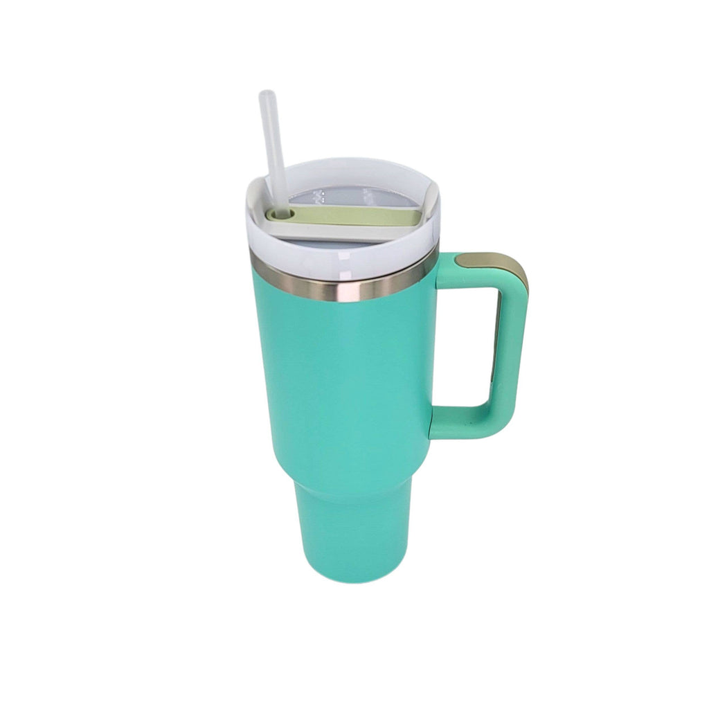 40 Oz. My Dog And I Handled Insulated Tumbler With Straw: Black - The Dog Shop