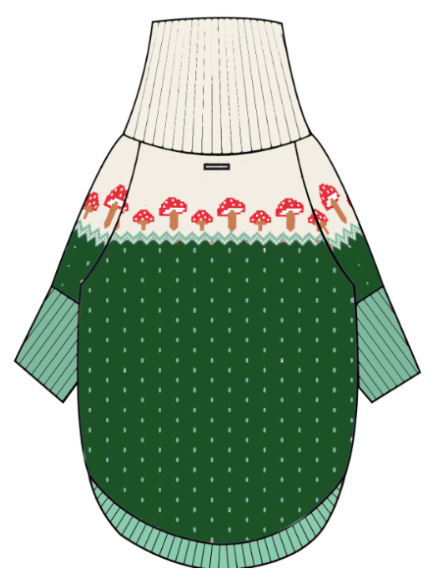 The Foggy Dog - Toadstool Dog Sweater - The Dog Shop
