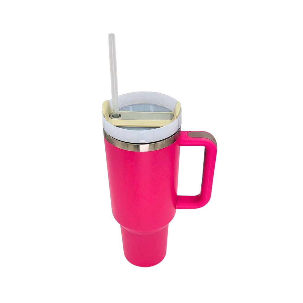 40 Oz. My Dog And I Handled Insulated Tumbler With Straw: Black - The Dog Shop
