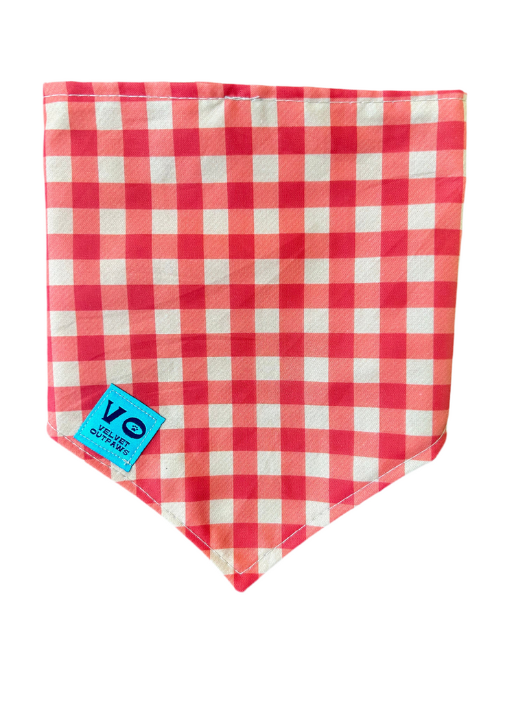 Velvet Outpaws Chief Swift Gingham Bandana - The Dog Shop