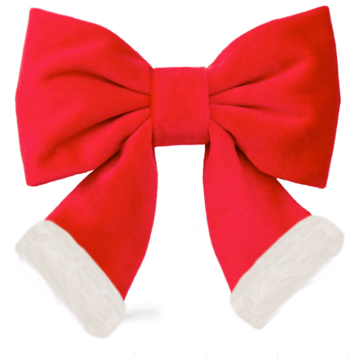 The Foggy Dog Lady Bow - Santa Paws - The Dog Shop