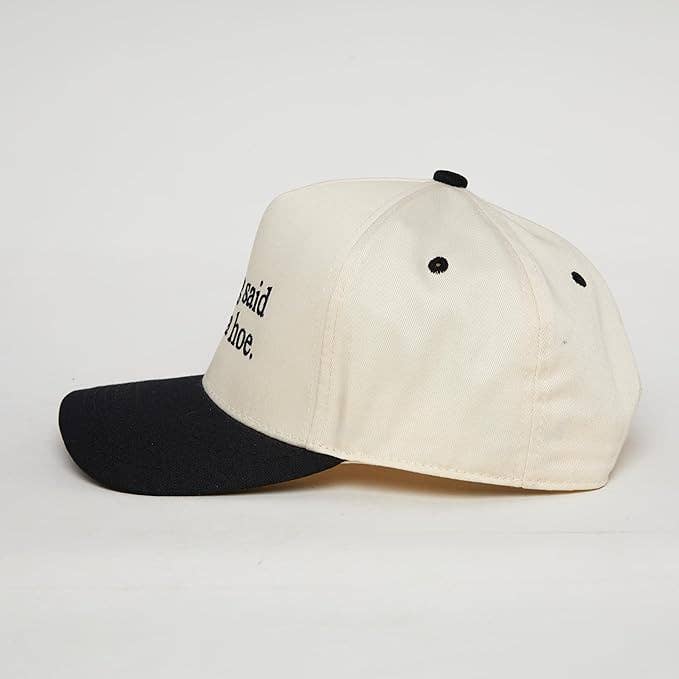 My Dog Said You're a Hoe Trucker Hat  - Black/Beige - The Dog Shop