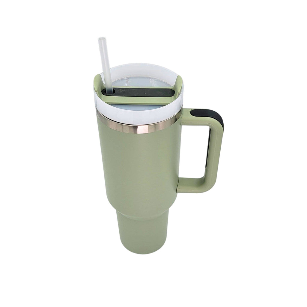 40 Oz. My Dog And I Handled Insulated Tumbler With Straw: Black - The Dog Shop
