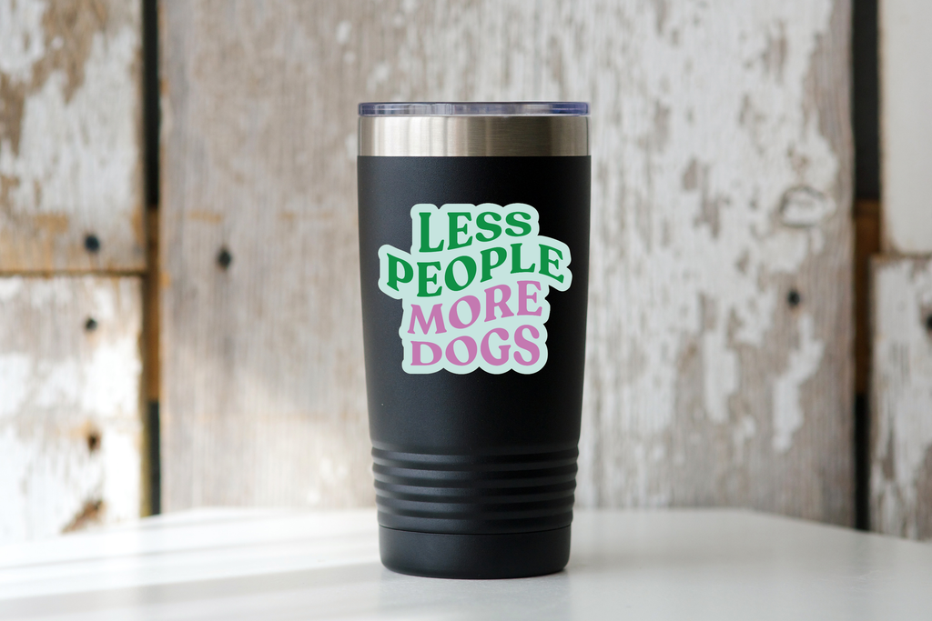 Less People More Dogs Sticker - The Dog Shop