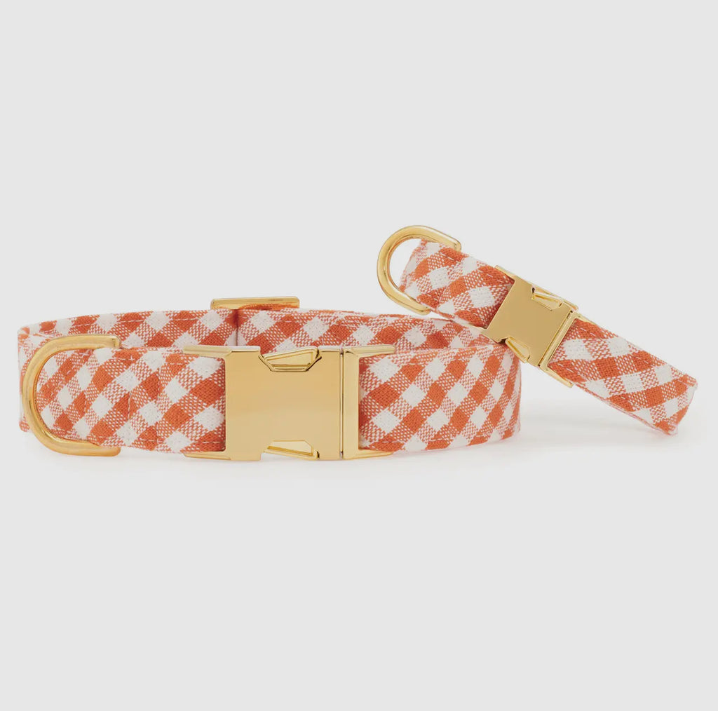 The Foggy Dog Collar - Cider Gingham - The Dog Shop