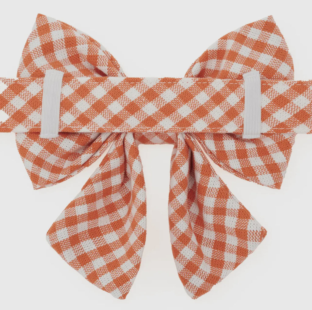 The Foggy Dog Lady Bow - Cider Gingham - The Dog Shop