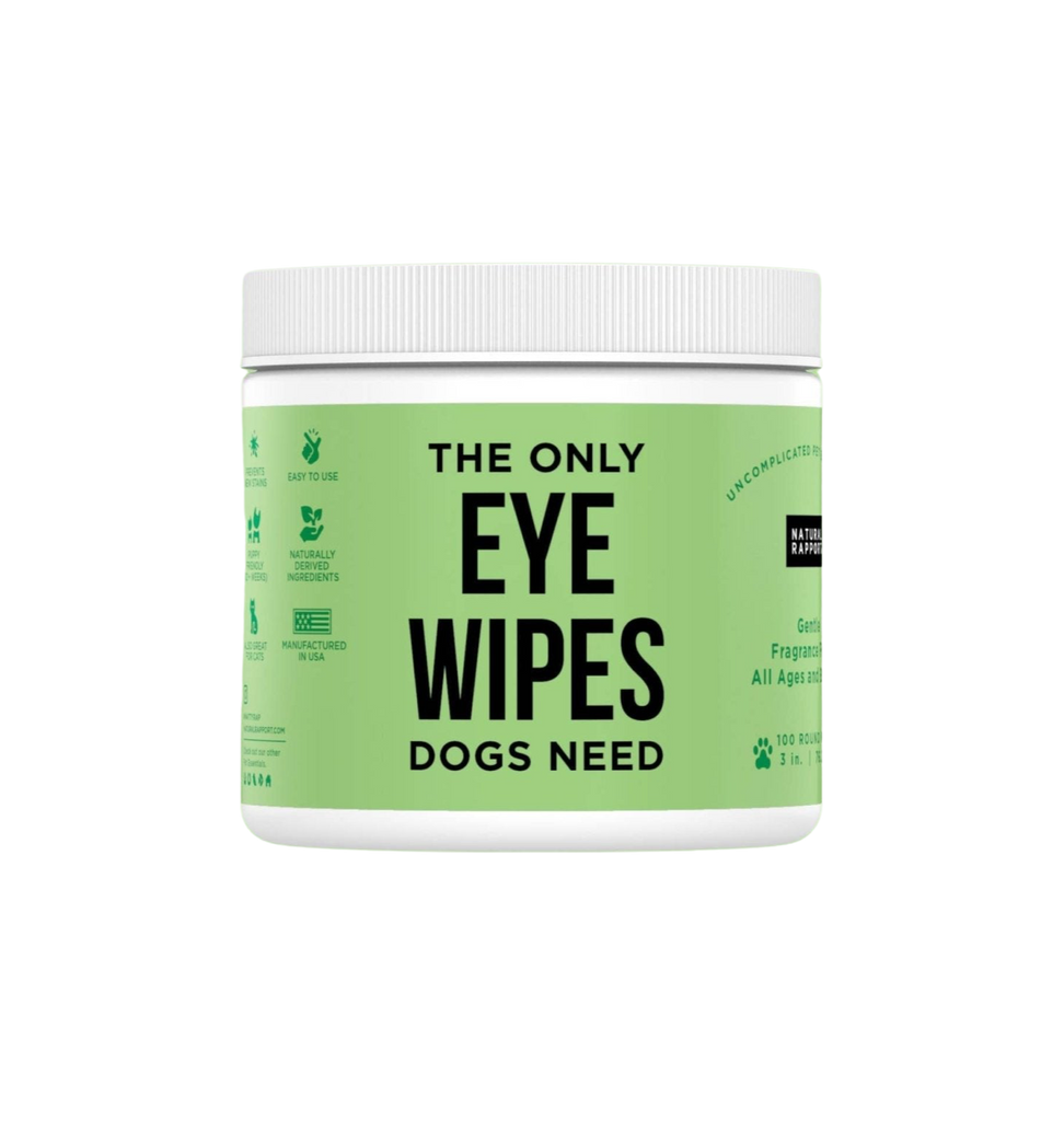 Natural Rapport The Only Eye Wipes Dogs Need.