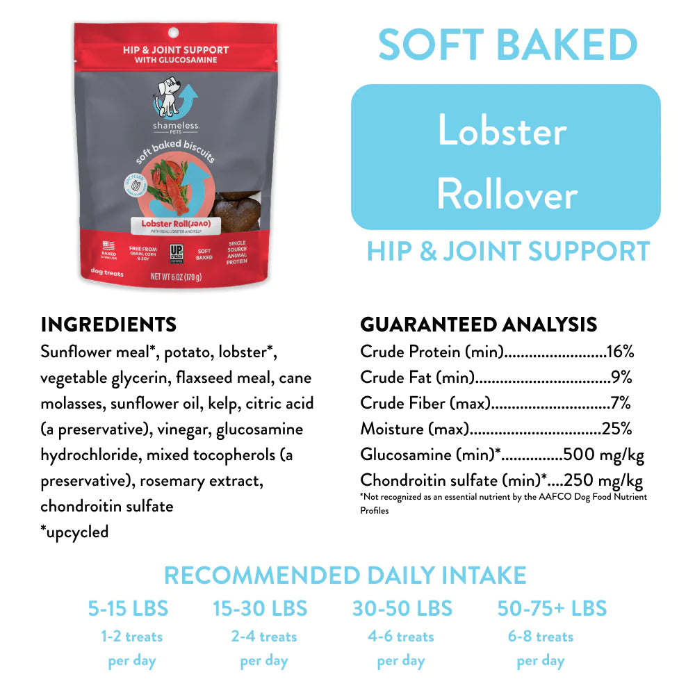 Lobster Rollover Soft & Chewy Dog Treats.
