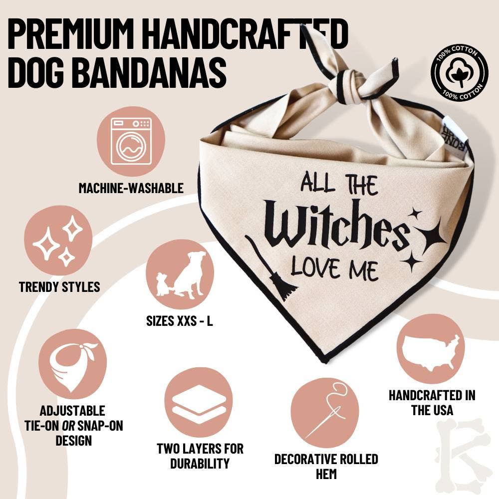 "All the Witches" Halloween Dog Bandana - The Dog Shop