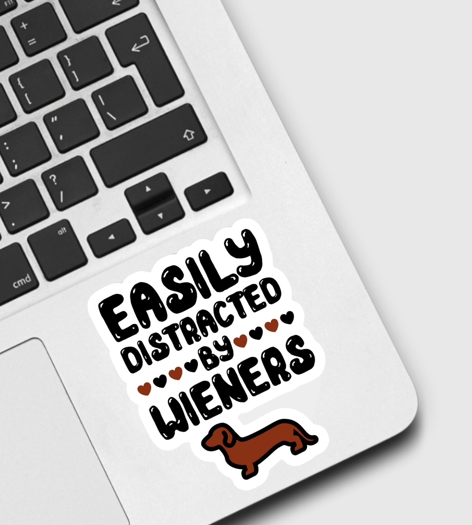 Easily Distracted By Dachshunds Sticker - The Dog Shop