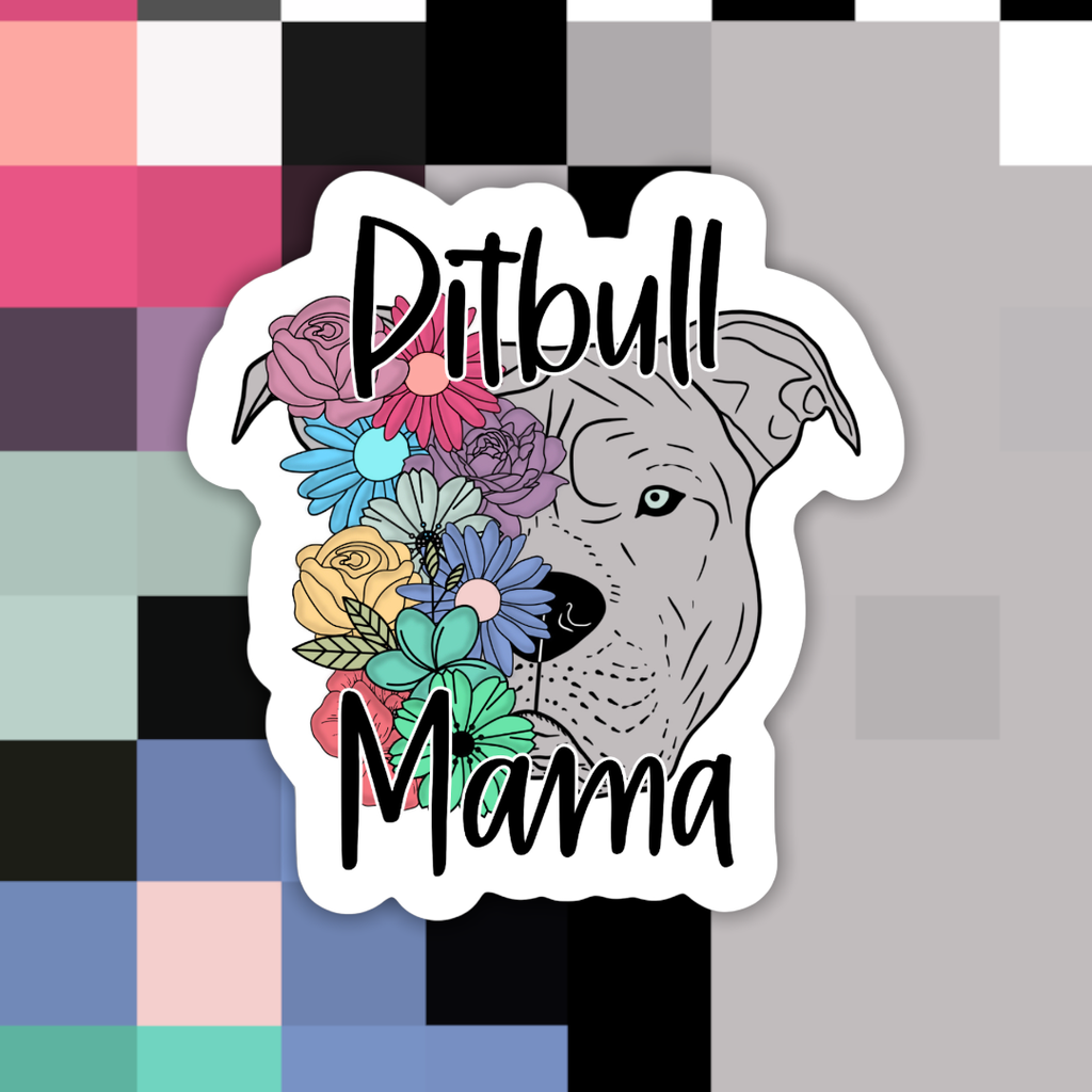 Pitbull Mama Dog Sticker - The Dog Shop
