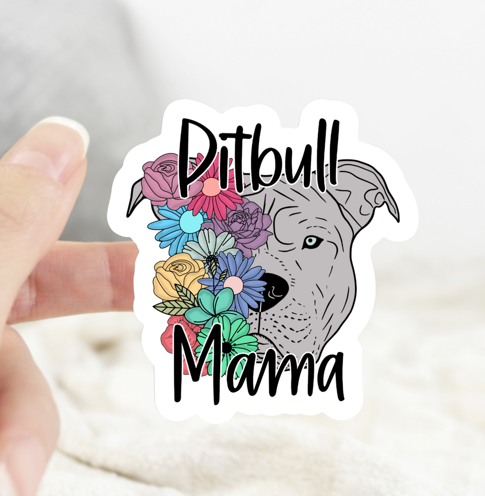 Pitbull Mama Dog Sticker - The Dog Shop