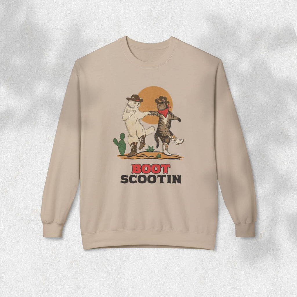  Boot Scootin Kitties Fleece Crewneck - The Dog Shop