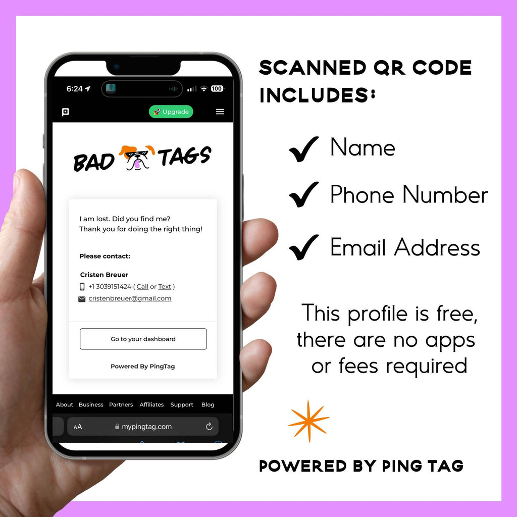 Pet ID QR Tag - Spoiled Rotten - The Dog Shop