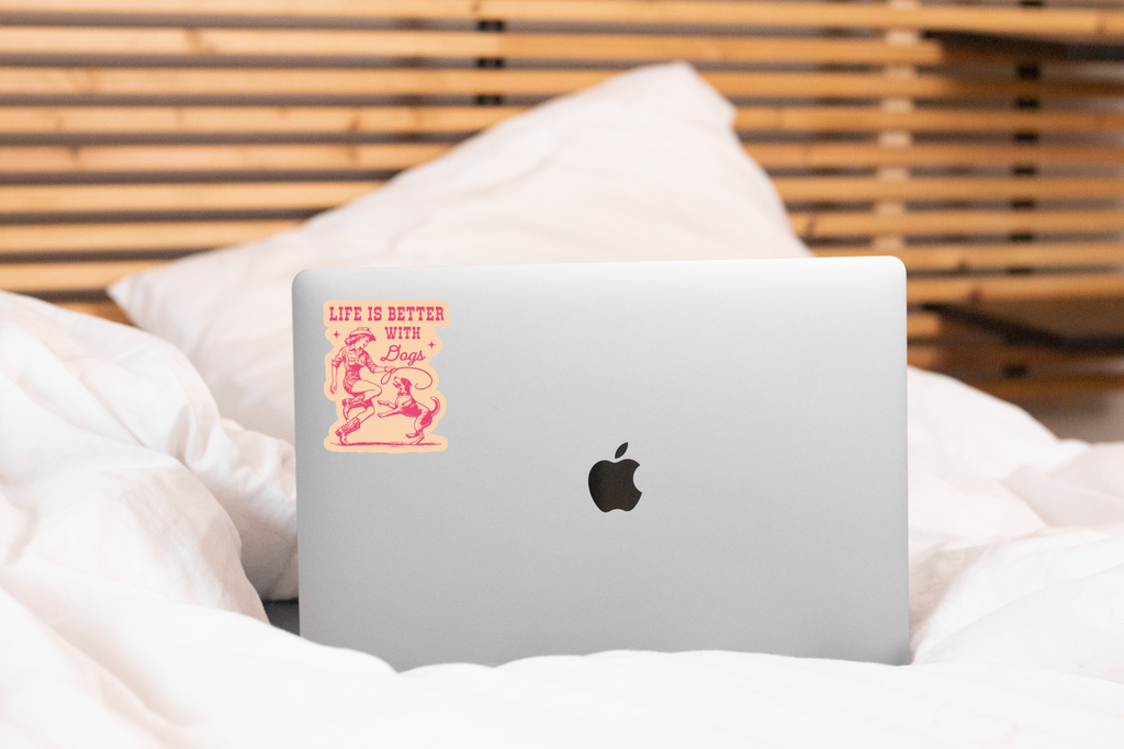 Life is Better with Dogs Sticker - pet, funny, puppy, pets - The Dog Shop