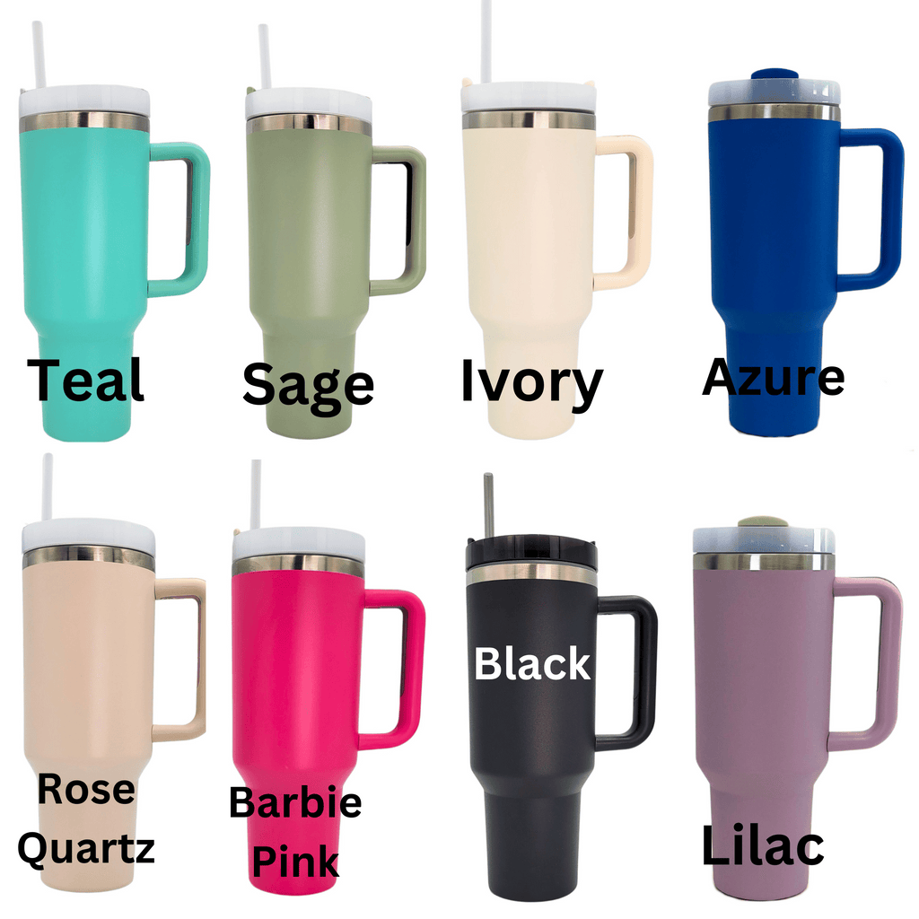 40 Oz. My Dog And I Handled Insulated Tumbler With Straw: Black - The Dog Shop