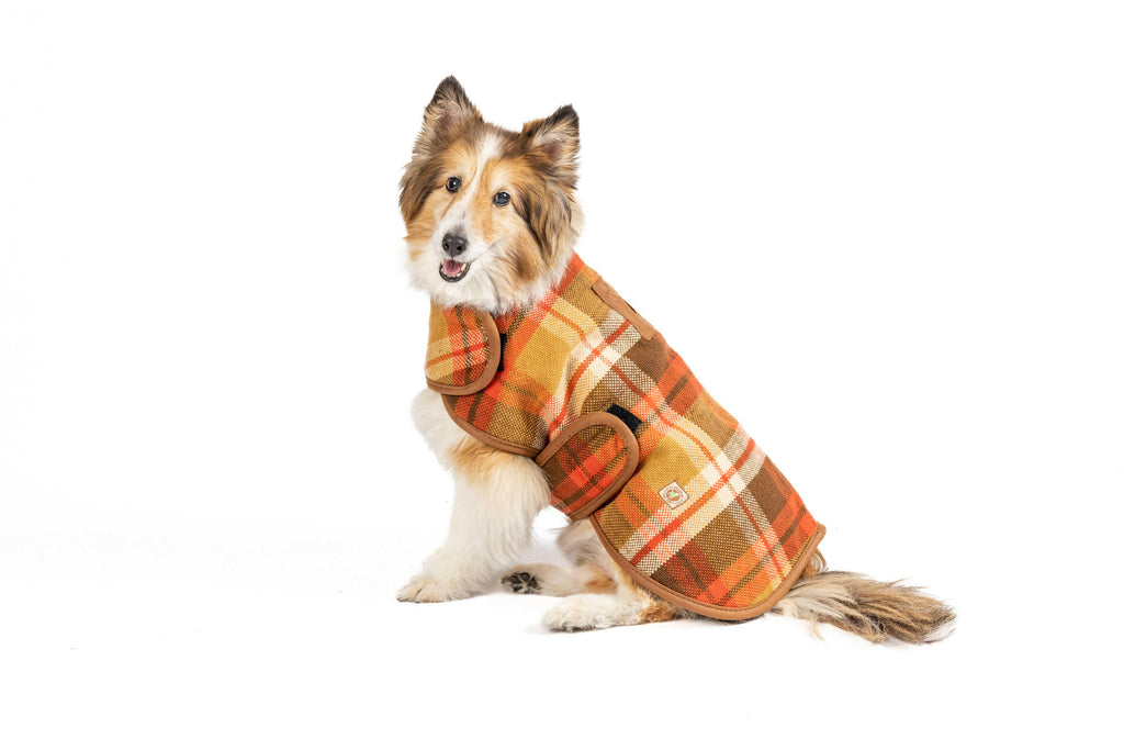 Rust Plaid Dog Blanket Coat - The Dog Shop