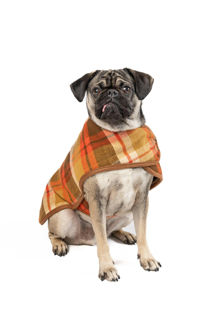 Rust Plaid Dog Blanket Coat - The Dog Shop