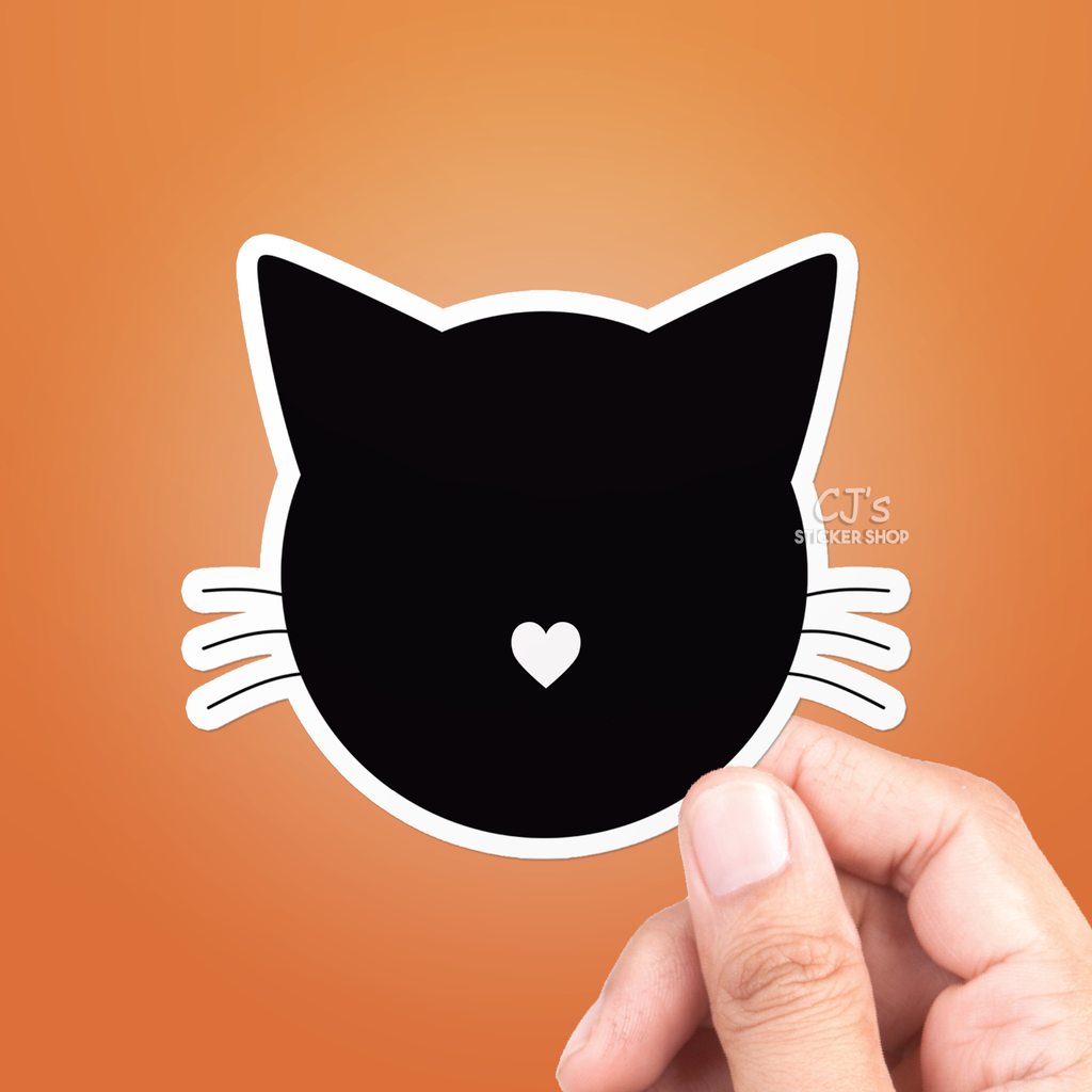 Cat Heart Nose Sticker - The Dog Shop
