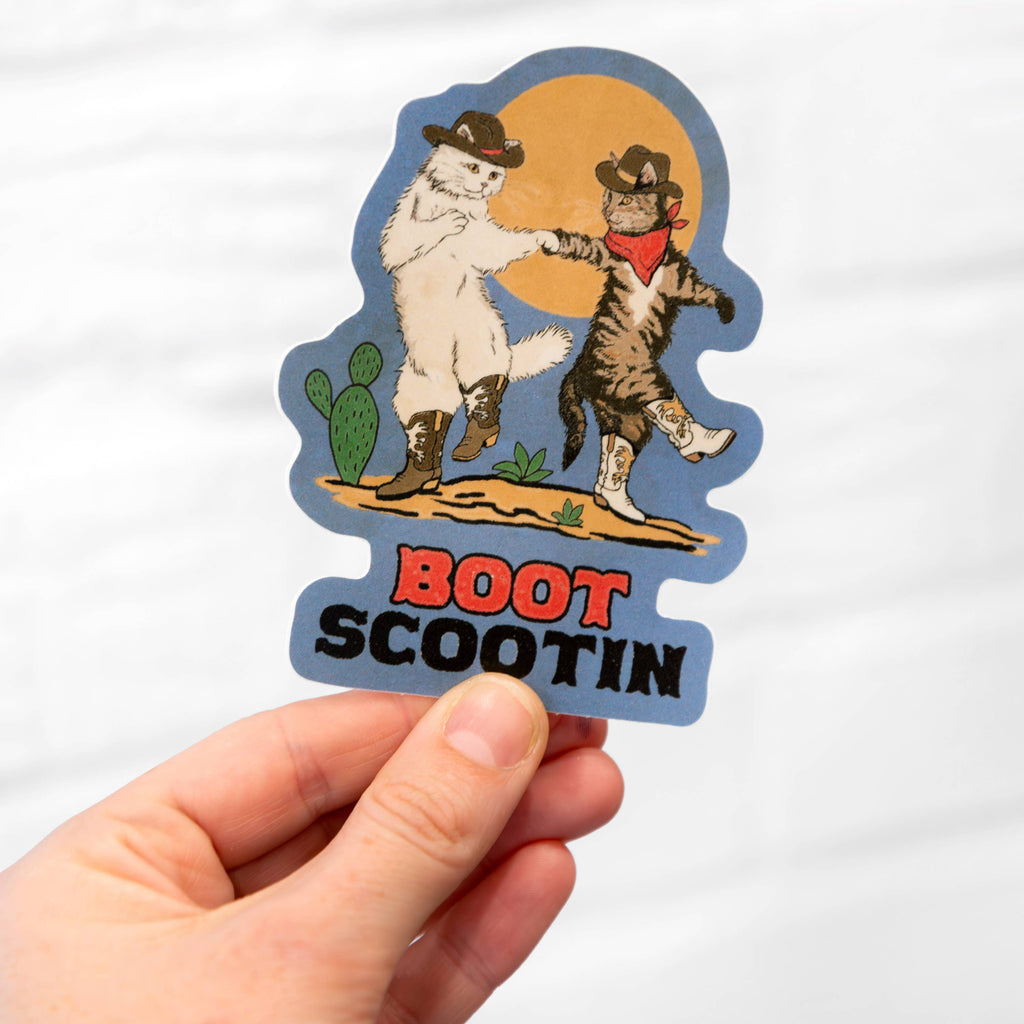 Boot Scootin Kitties Sticker - The Dog Shop
