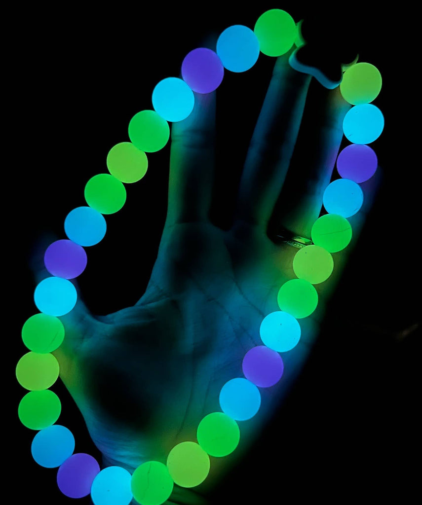 Beaded Dog Collar - Carnival - Glow In The Dark - The Dog Shop