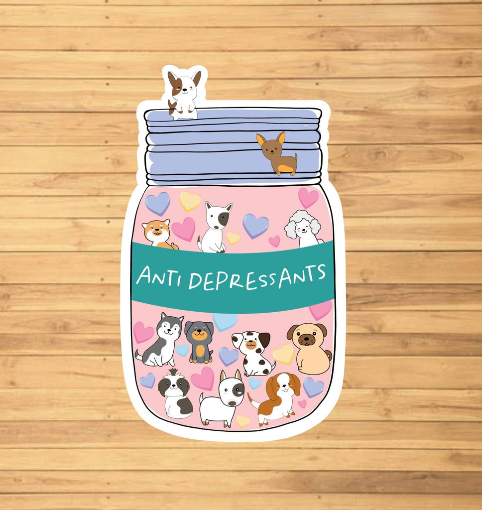 Dog Anti Depressant Sticker - The Dog Shop