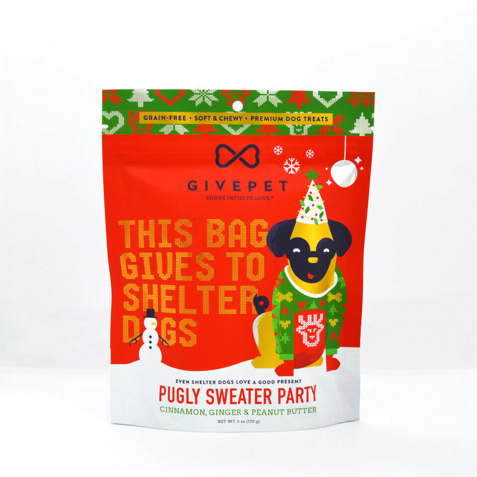 GivePet Dog Treats - Pugly Sweater Party - The Dog Shop