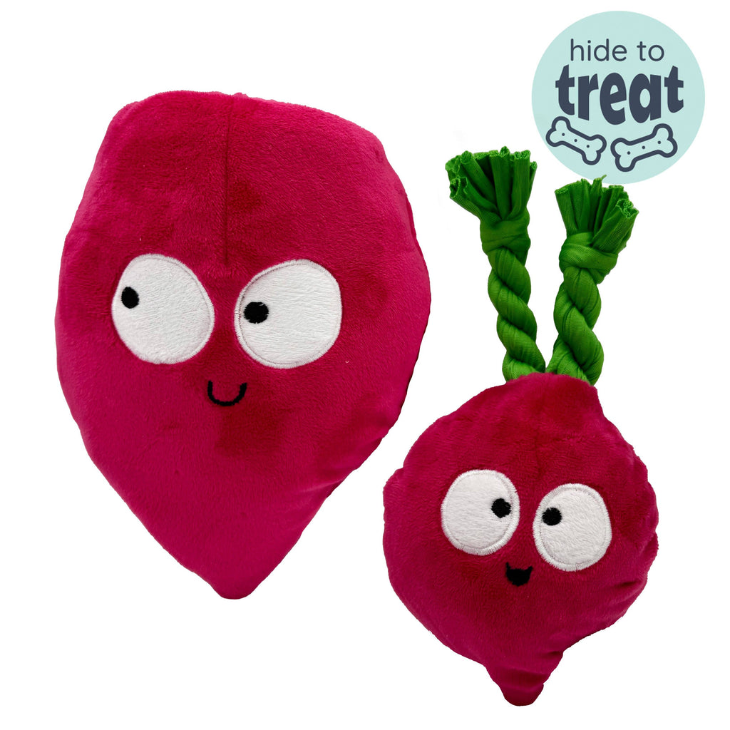 Pop 'n Fetch Beet Plush Dog Toy - The Dog Shop