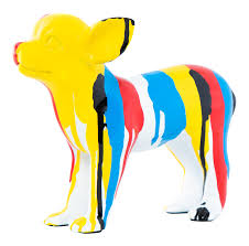 Chihuahua Splatter Art Statue - The Dog Shop