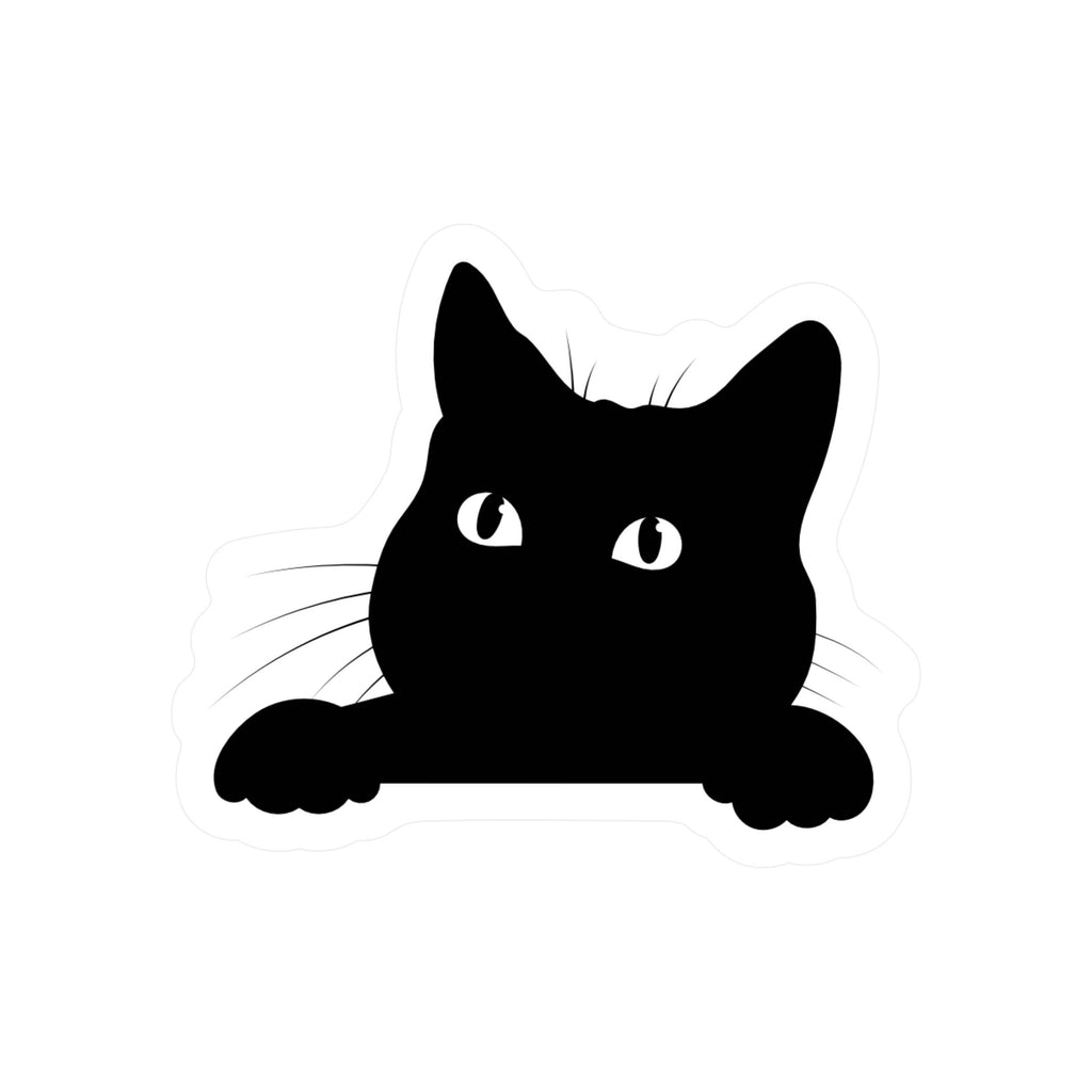 Perching Kitty Clear High Quality Vinyl Sticker - The Dog Shop