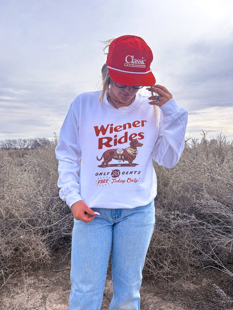 Wiener Rides Crewneck Sweatshirt - The Dog Shop
