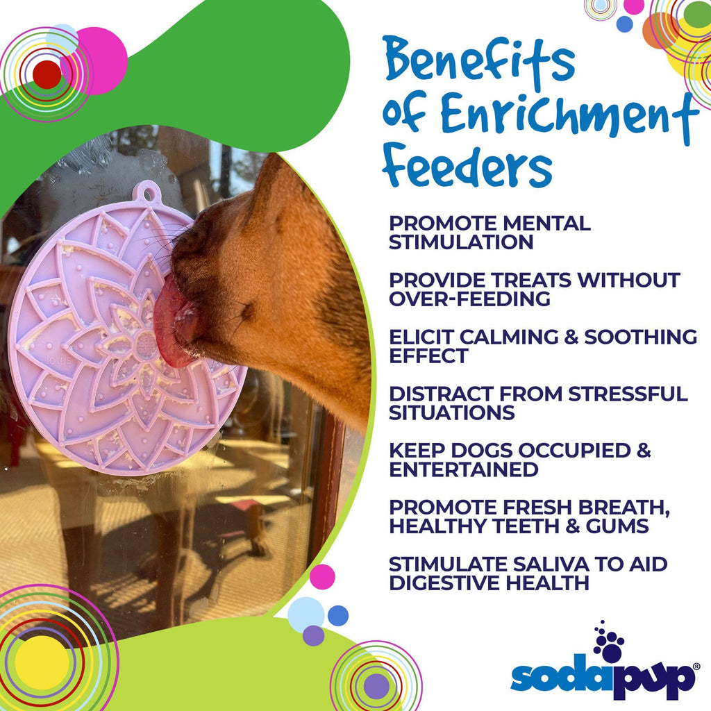 Lotus eMat Enrichment Lick Mat With Suction Cups: Light Pink - The Dog Shop