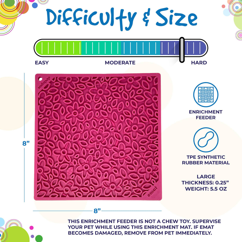 SodaPup eMat Enrichment Lick Mat - Flower Power Large - The Dog Shop