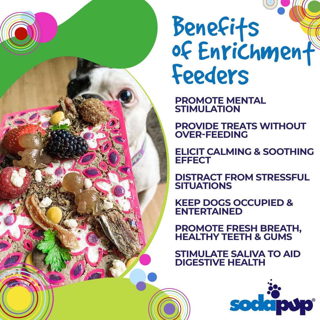 SodaPup eMat Enrichment Lick Mat - Flower Power Large - The Dog Shop