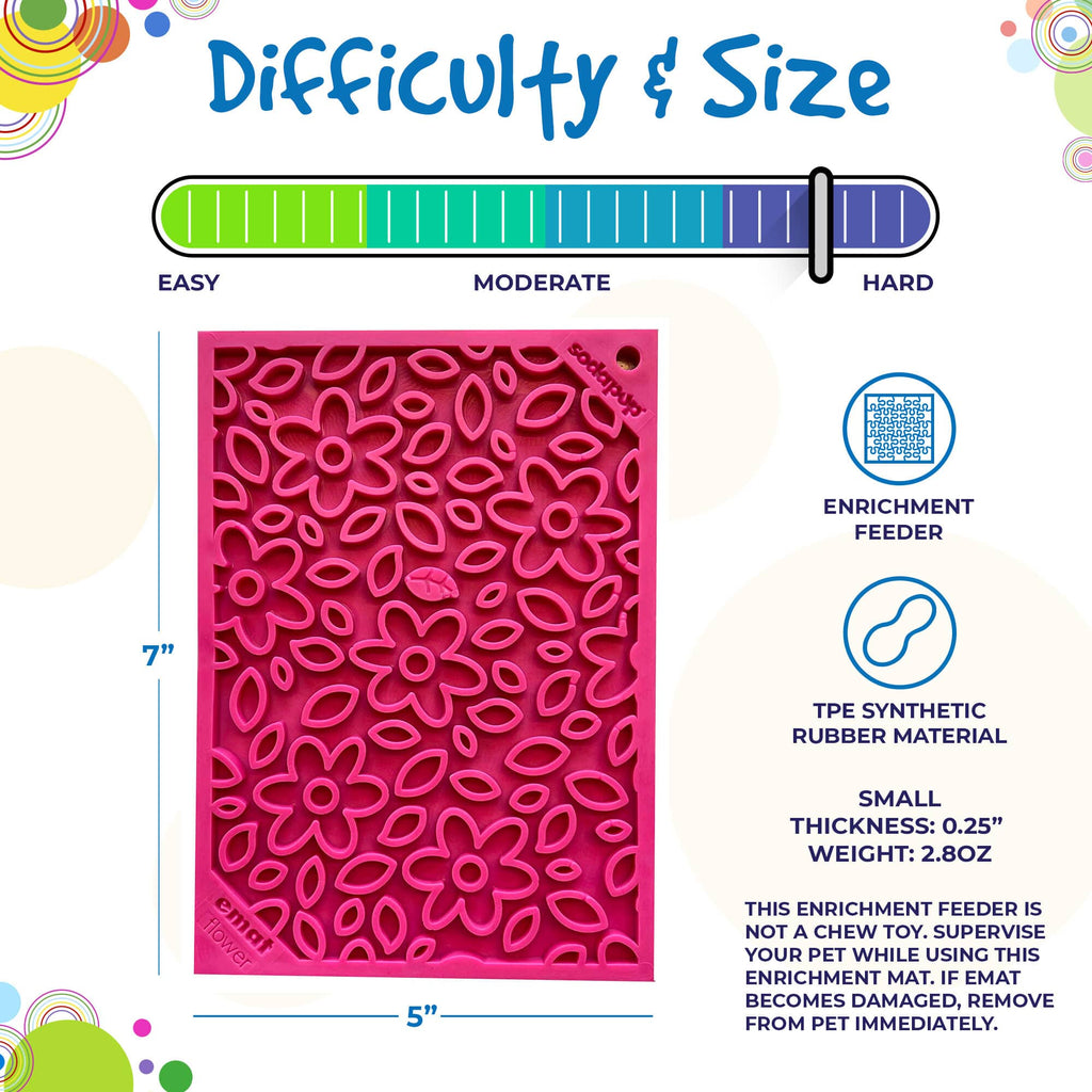 SodaPup eMat Enrichment Lick Mat - Flower Power Large - The Dog Shop