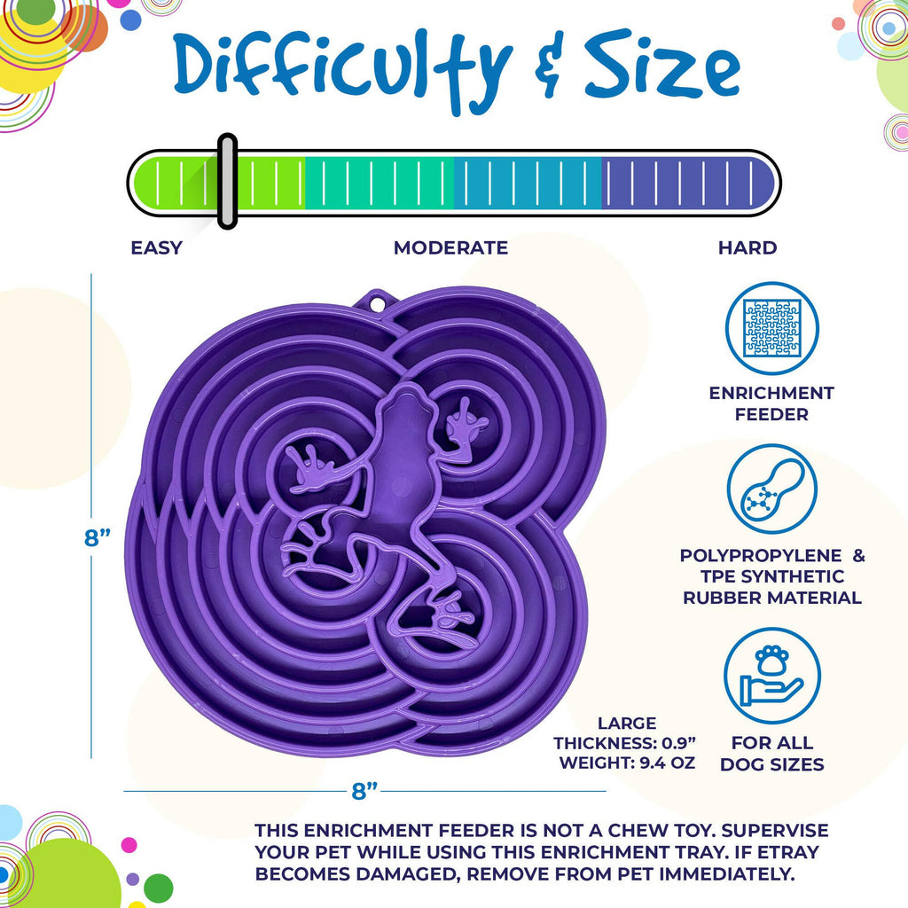 SodaPup Water Frog Enrichment Tray for Dogs - Purple - The Dog Shop