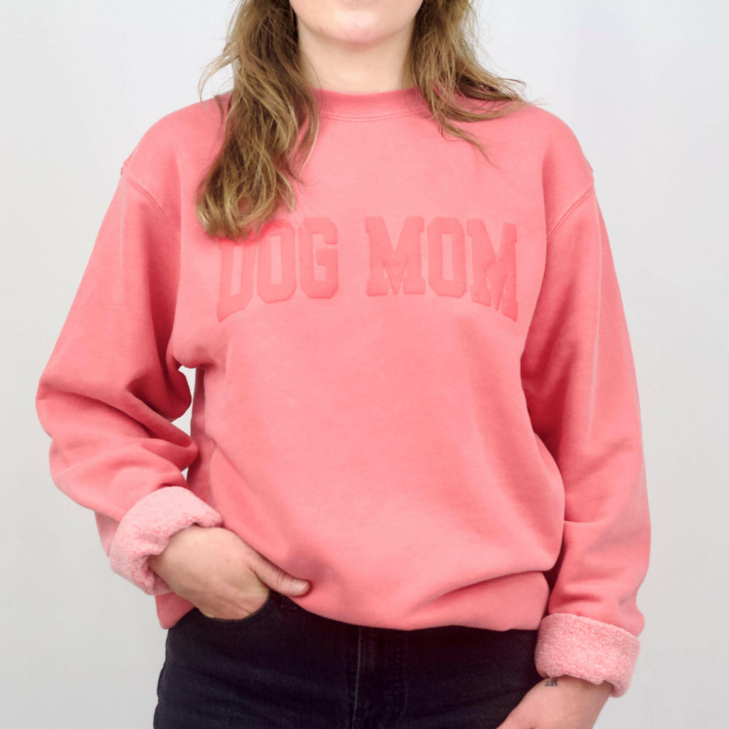 Dog Mom Puff Print Crew Sweatshirt - The Dog Shop