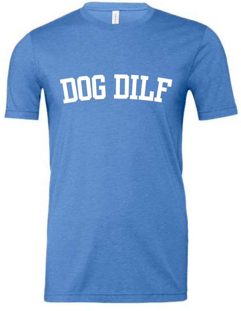 Dog DILF Tee - Heather Columbia Blue - The Dog Shop