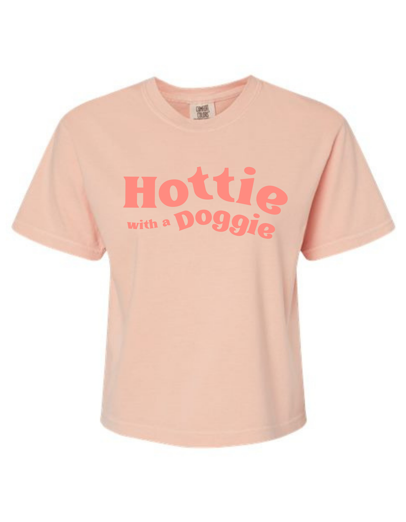 Hottie With A Doggie Crop Tee - The Dog Shop