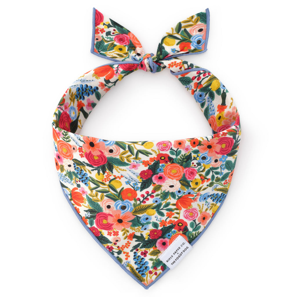 Rifle Paper Co. x TFD Bandana - Garden Party - The Dog Shop