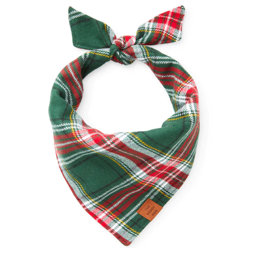 The Foggy Dog Bandana - Holly Jolly Plaid - The Dog Shop