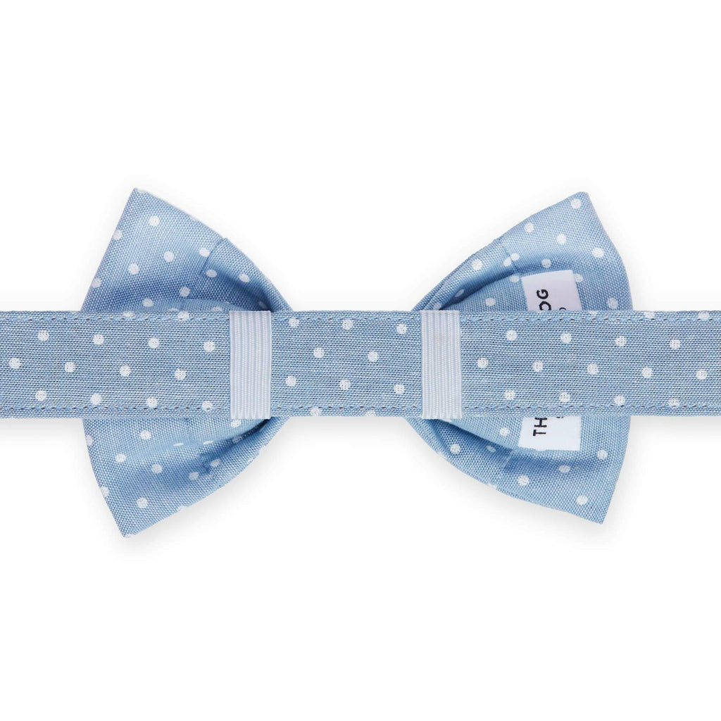 The Foggy Dog Bow Tie - Chambray Dots - The Dog Shop