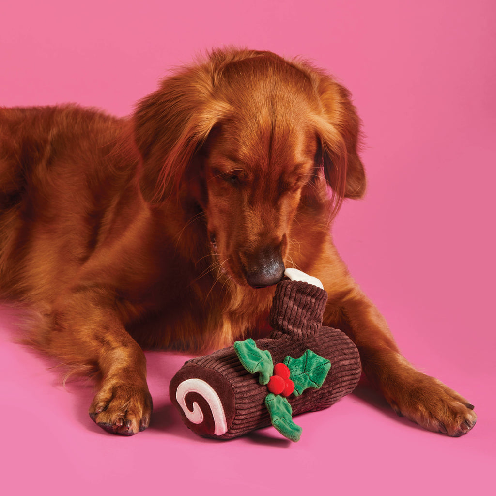 Yule Log Interactive Snuffle Holiday Dog Toy - The Dog Shop