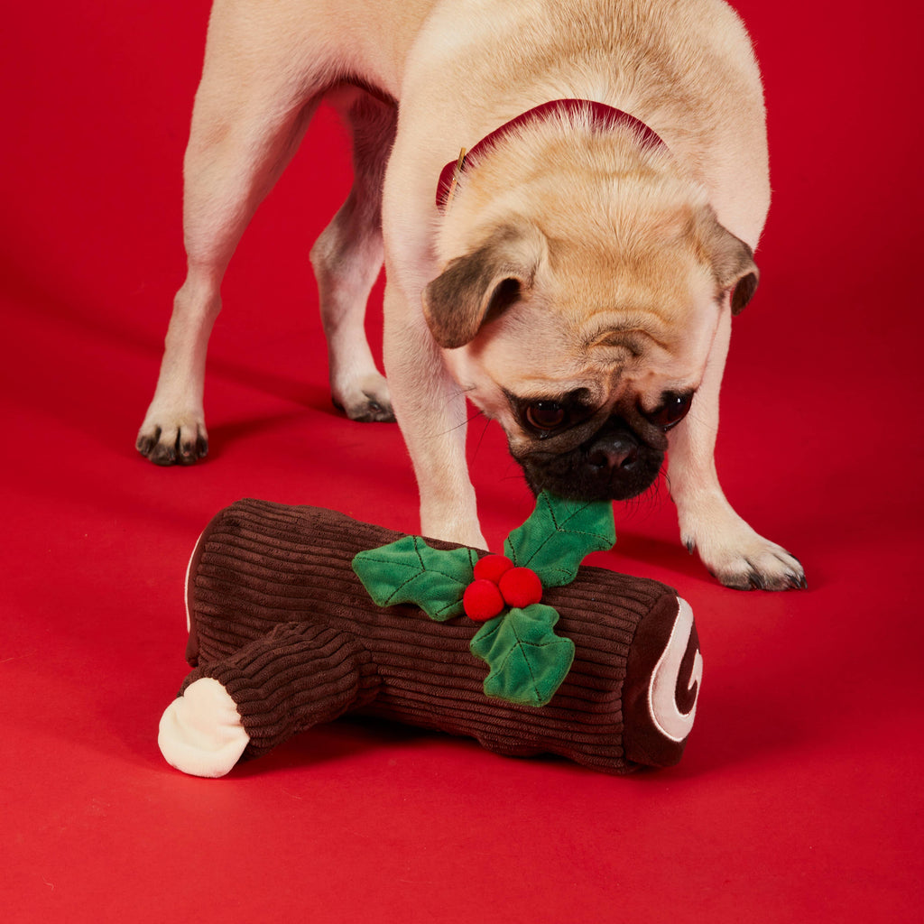 Yule Log Interactive Snuffle Holiday Dog Toy - The Dog Shop